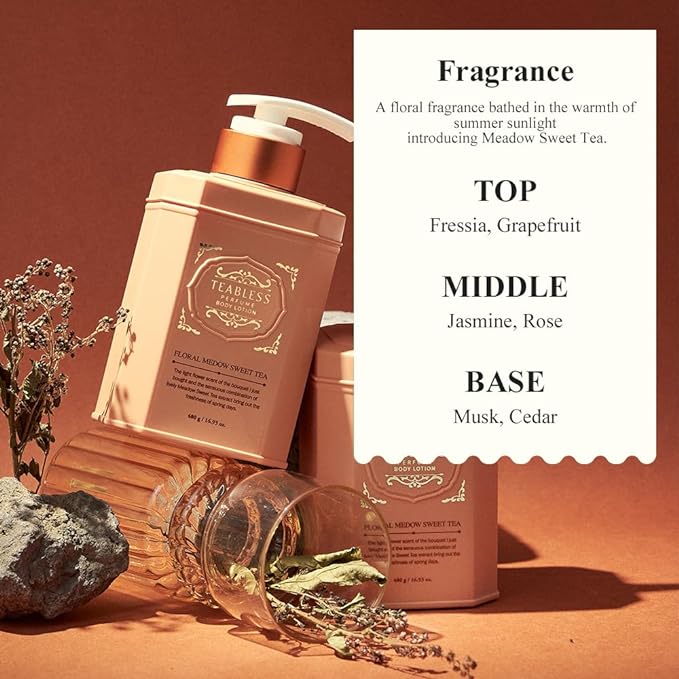 Teabless Floral Meadow Sweet Tea Perfumed Body Lotion 480g